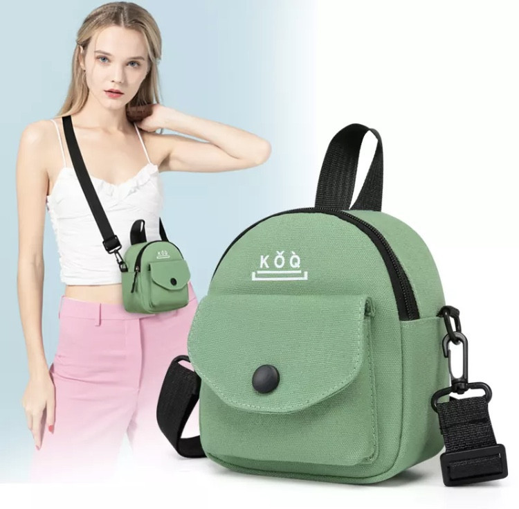 Маленькая женская сумочка через плече, сумочка для девочек, зеленая,  - размер сумки 15*15*7см, 2 кармана Киев - изображение 1