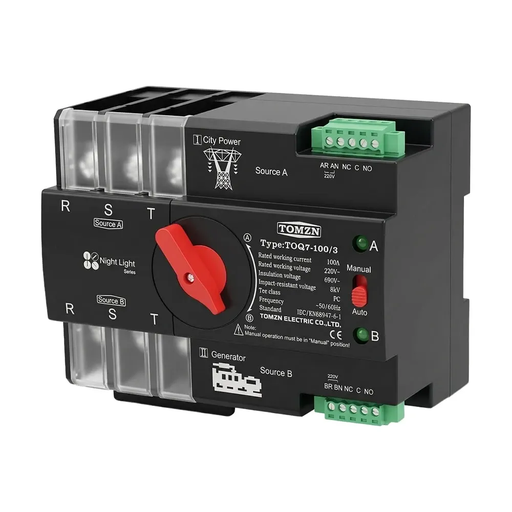Автоматичний перемикач (АВР) під DIN-рейку TOMZN TOQ7/3P 100A 3 полюси (51-00117) Киев - изображение 8