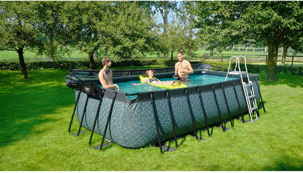 Бассейн EXIT с куполом 540х250х122см (песочный фильтр) в цвете Stone Київ - фото 10