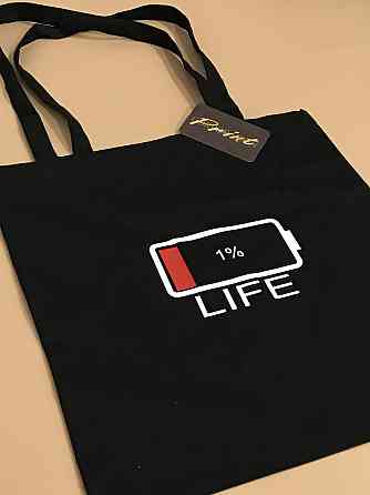 Еко-сумка - ШОПЕР С ПРИНТОМ LIFE 1% Чернівці