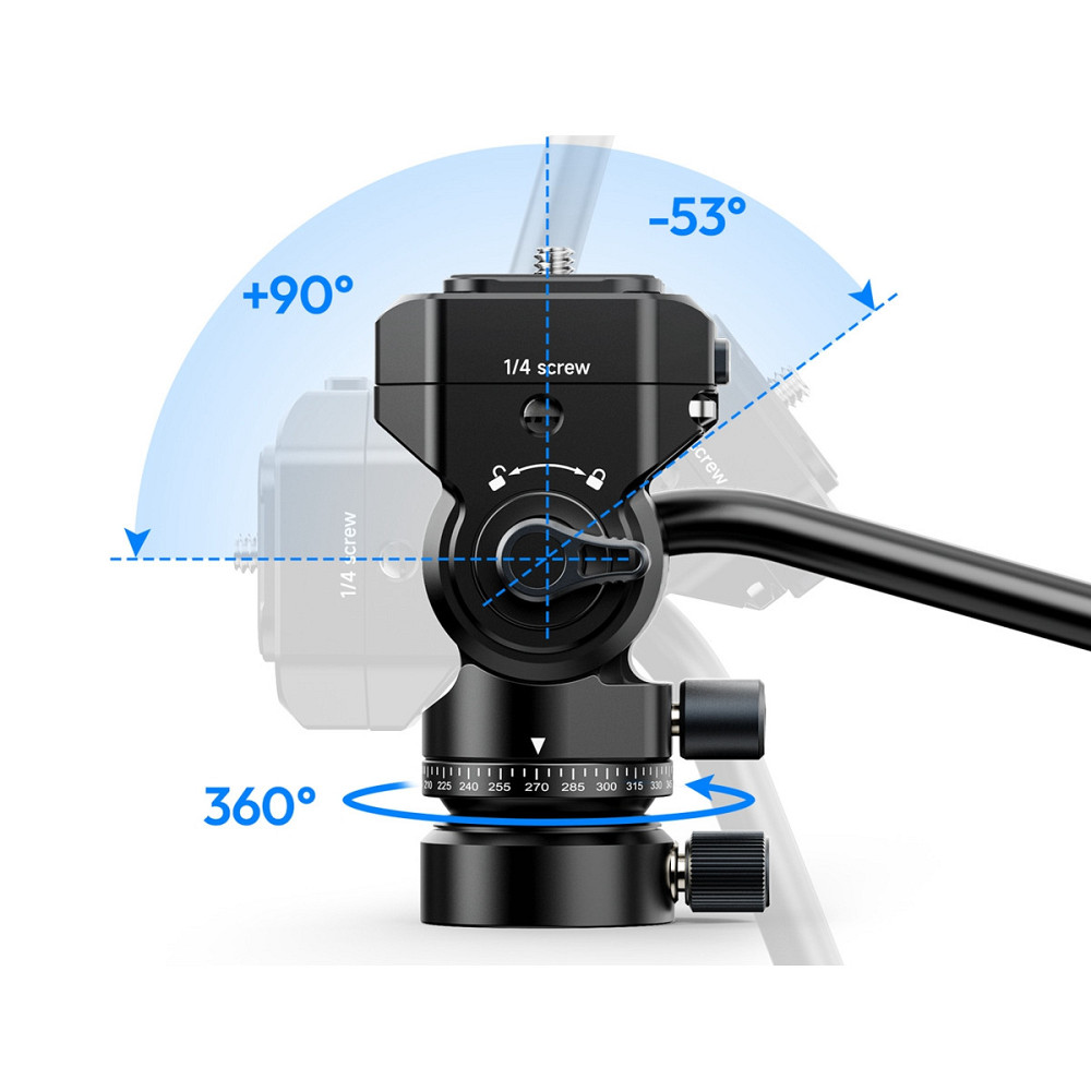 Видеоголовка панорамная для штатива с ручкой 4кг Ulanzi U190 II Киев - изображение 4