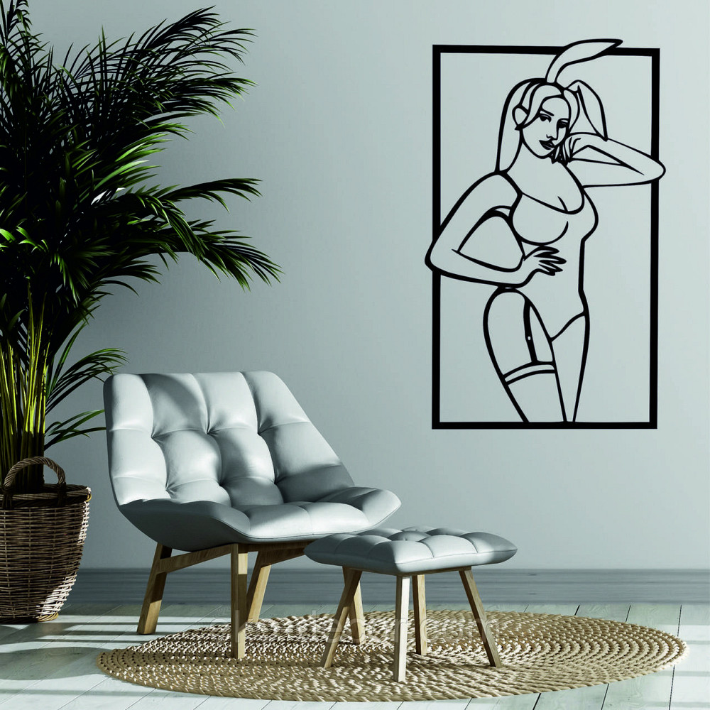 Декоративное настенное Панно «Плей-бой» Декор на стену 90*43 см, Черный Киев - изображение 4