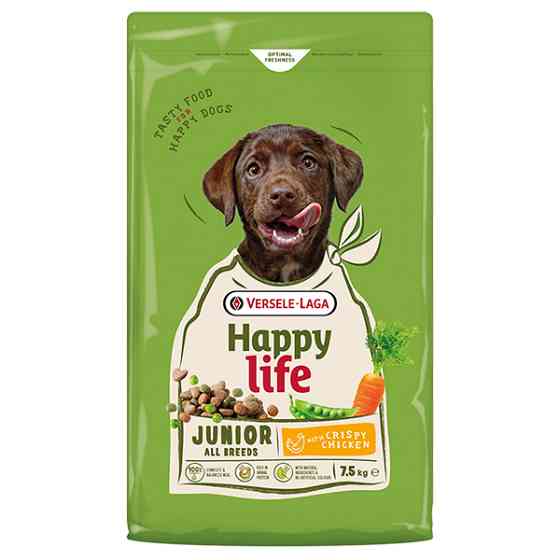 Happy Life Junior with Chicken ХЕППИ ЛАЙФ ДЖУНИОР сухой премиум корм для щенков всех пород Киев