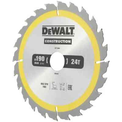 Диск пильний DeWALT CONSTRUCTION 190х30 мм, 24z (ATB), 16 градусів (DT1944) Вінниця