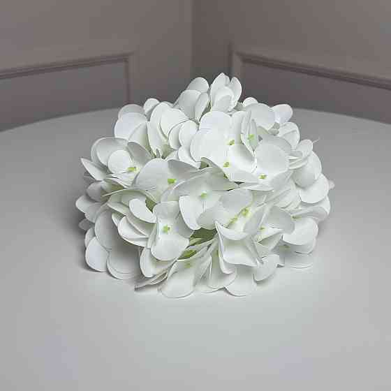 Гортензия латексная искусственная h=70см. d=17 cm 1шт. Цвет: белый NF-95 Львов