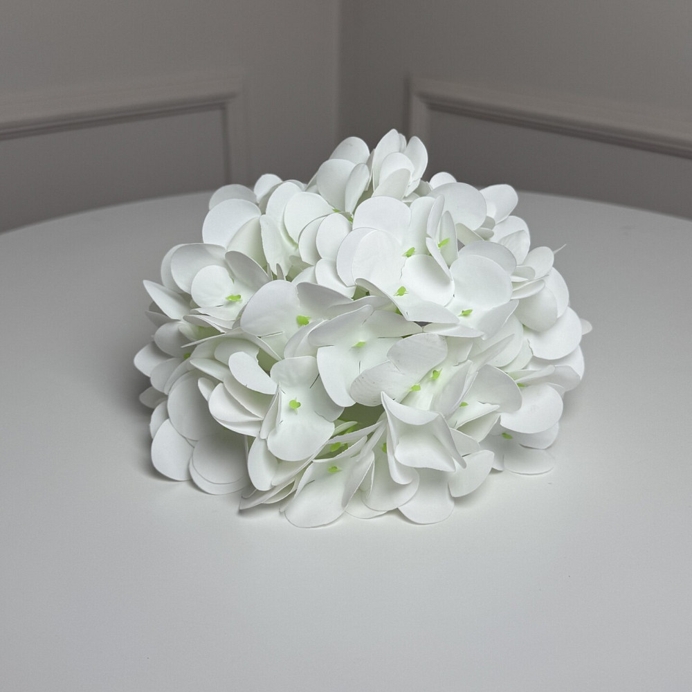 Гортензия латексная искусственная h=70см. d=17 cm 1шт. Цвет: белый NF-95 Львов - изображение 1