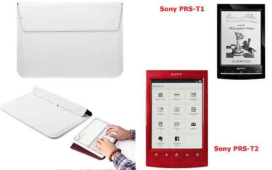 Чехол-конверт VitoCase для Sony PRS-T1, Sony PRS-T2, с функцией подставки для книги Белый Киев