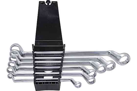 Набір ключів відігнутих накидних, вигин 75°, 6пр.(8x10,12x13,14x15,16x17,18x19,22x24мм), в пластиковом Одеса