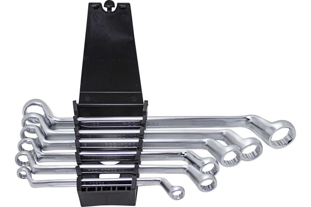 Набір ключів відігнутих накидних, вигин 75°, 6пр.(8x10,12x13,14x15,16x17,18x19,22x24мм), в пластиковом Одесса - изображение 2