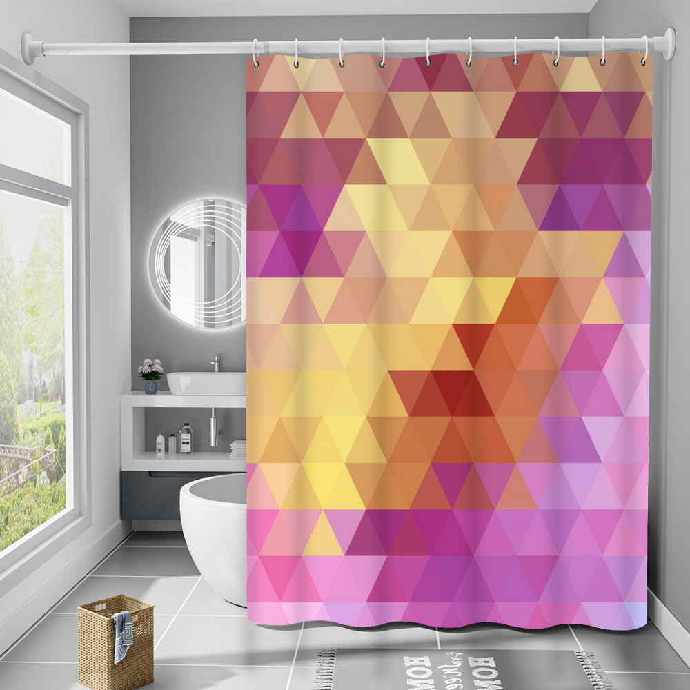 Шторка для ванны из полиэстера водонепроницаемая Bathlux 180x180 см с кольцами, занавеска для ванной комнаты Каменец-Подольский - изображение 1