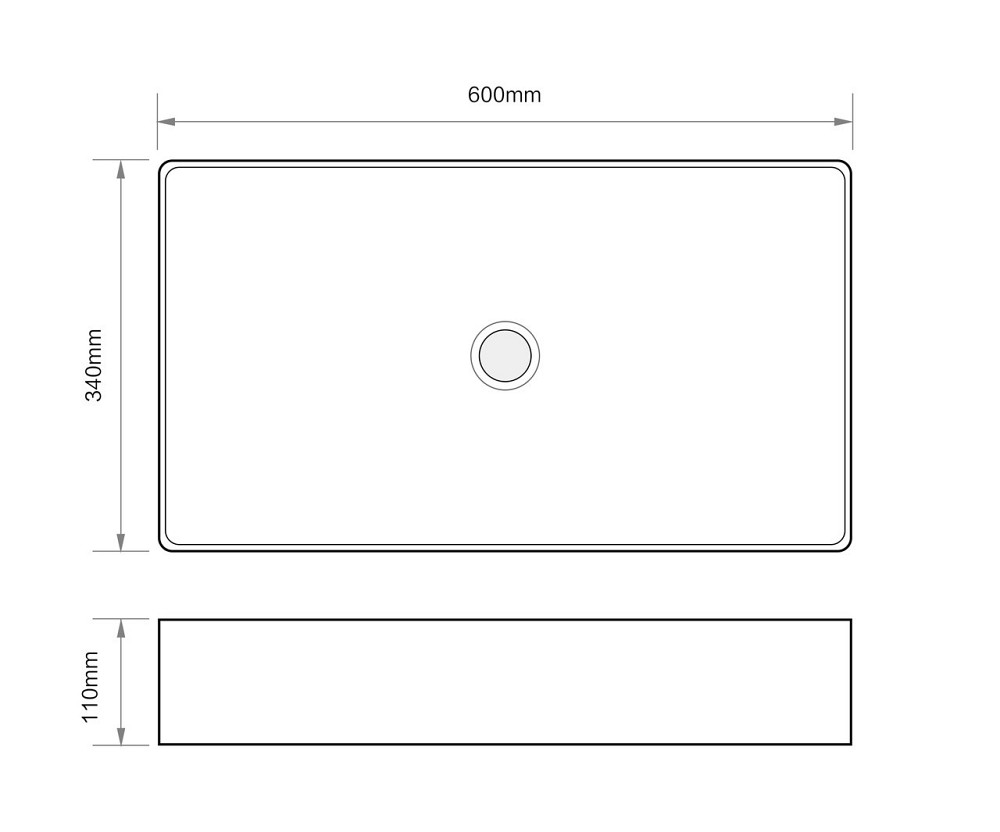 Раковина накладна Mixxus Premium QUADRO-0107 EDGE BLACK 600х340х110mm   ( MP6521 ) 26778 Харків - фото 5