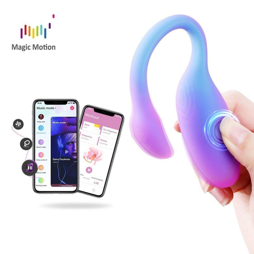 Смарт-віброяйце Magic Motion Flamingo Max Blue 2 в 1: віброяйце та тренажер Кегеля, 10 режимів Sex Aura Київ - фото 2