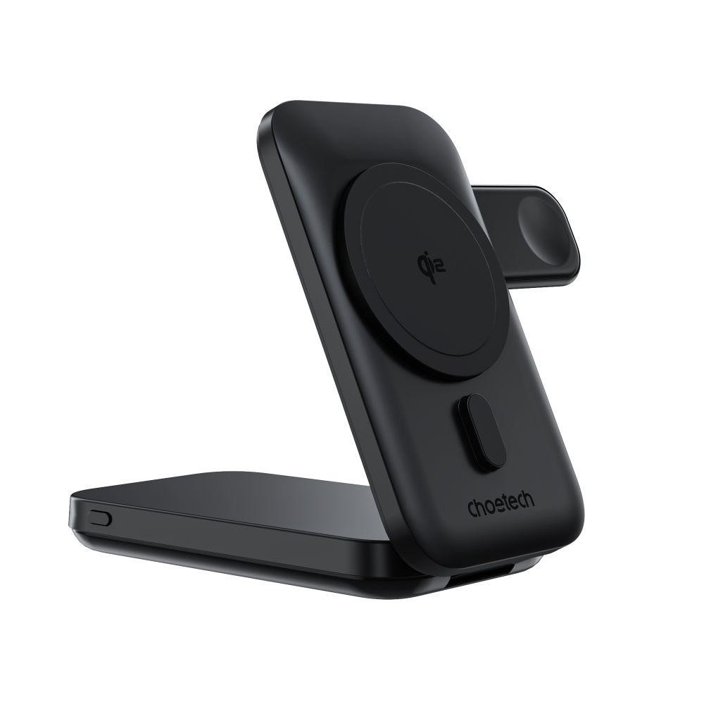 Повербанк з підставкою 10000mAh Choetech B750 Black QC3.0 PD3.0 бездротова зарядка смартфонів та Apple Watch (43-00133) Киев - изображение 2