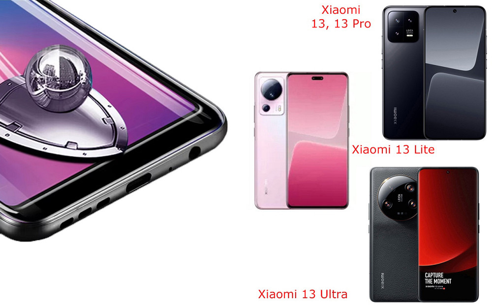 Захисне скло DefenzoGlass для Xiaomi 13, 13 Lite, 13 Pro, 13 Ultra – подвійна міцність Київ - фото 1