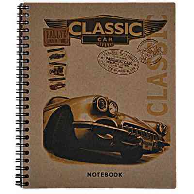 Блокнот Buromax spiral side, А5, 80sheets, KRAFT, square (assorted) (BM.2415) Вінниця