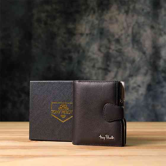 Женский вертикальный кошелек из натуральной кожи Tony Perotti 20842_1 (2656 nero) Черный Киев