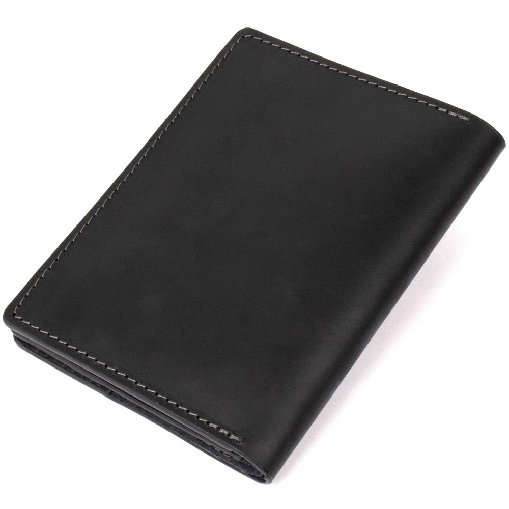 Кожаная обложка для документов Черный (GRANDE PELLE) Киев - изображение 6