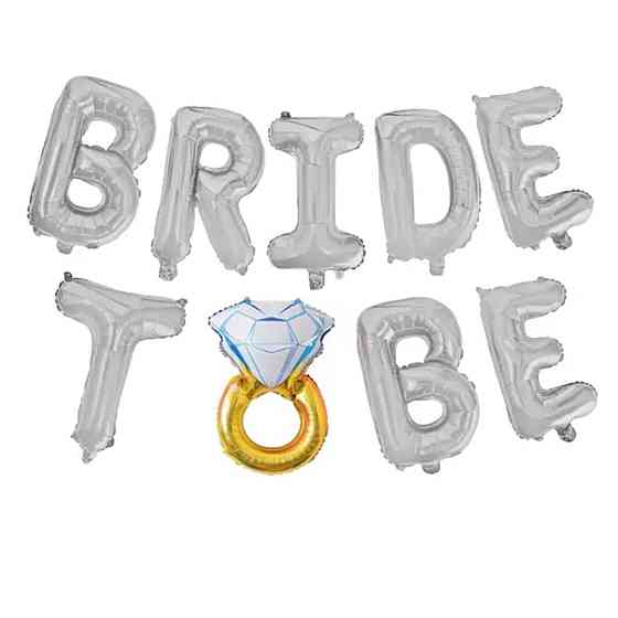 Гірлянда Bride to Be срібло - з кільцем Київ