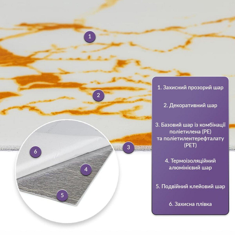 Самоклеящаяся стеновая PET плитка 600х300х2мм SW-00002639 Днепр - изображение 2