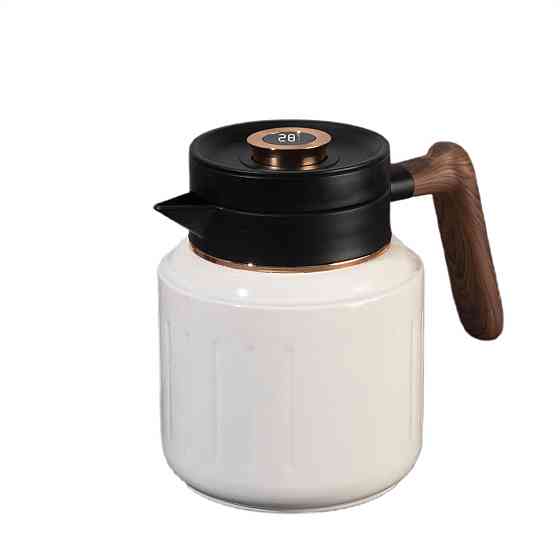 Чайник термос с индикатором температуры и заварником 1 л белый HP-14-51W Киев