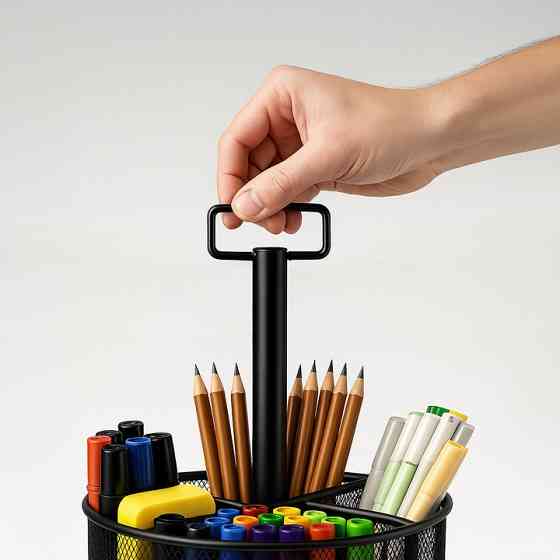 Органайзер вращающийся 4 отделения для карандашей ,ручек и т.д Maaleo (26290) Нововолынск