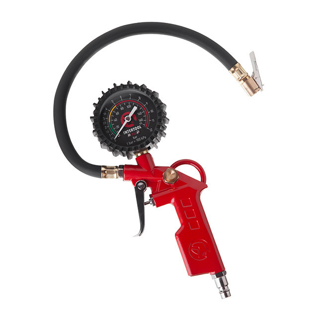 Пістолет для підкачування коліс із 63 мм манометром (блістер) INTERTOOL PT-0503 Київ - фото 1