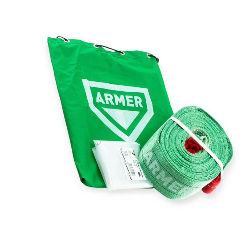 Тросик буксир. стрічка 20 т х 6,0 м х 90 мм петля/зелений/сумка Мукачево - фото 1