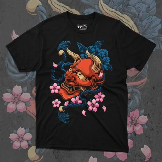 Футболка для подростка мальчика с принтом Демонічна Маска Размер 160 Anime10085 Днепр