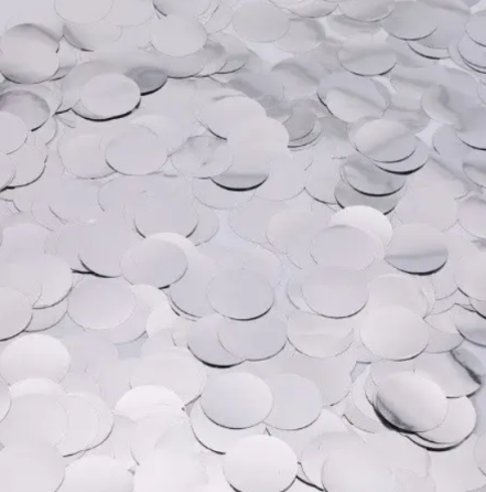 Конфетти метафан круглый 10 г 25 мм серебристый Киев