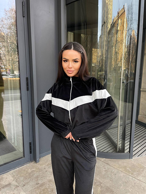 Женский стильный повседневный костюм двойка велюр спорт Одесса - изображение 8