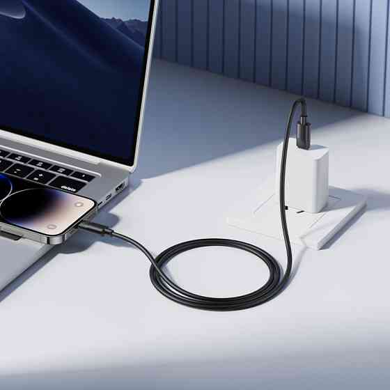 Кабель BOROFONE BX123 Leya PD30W silicone charging data cable iP Black Одеса