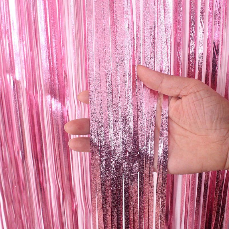 Шторка із фольги для фотозони 2 м на 1 м рожевий Київ - фото 1