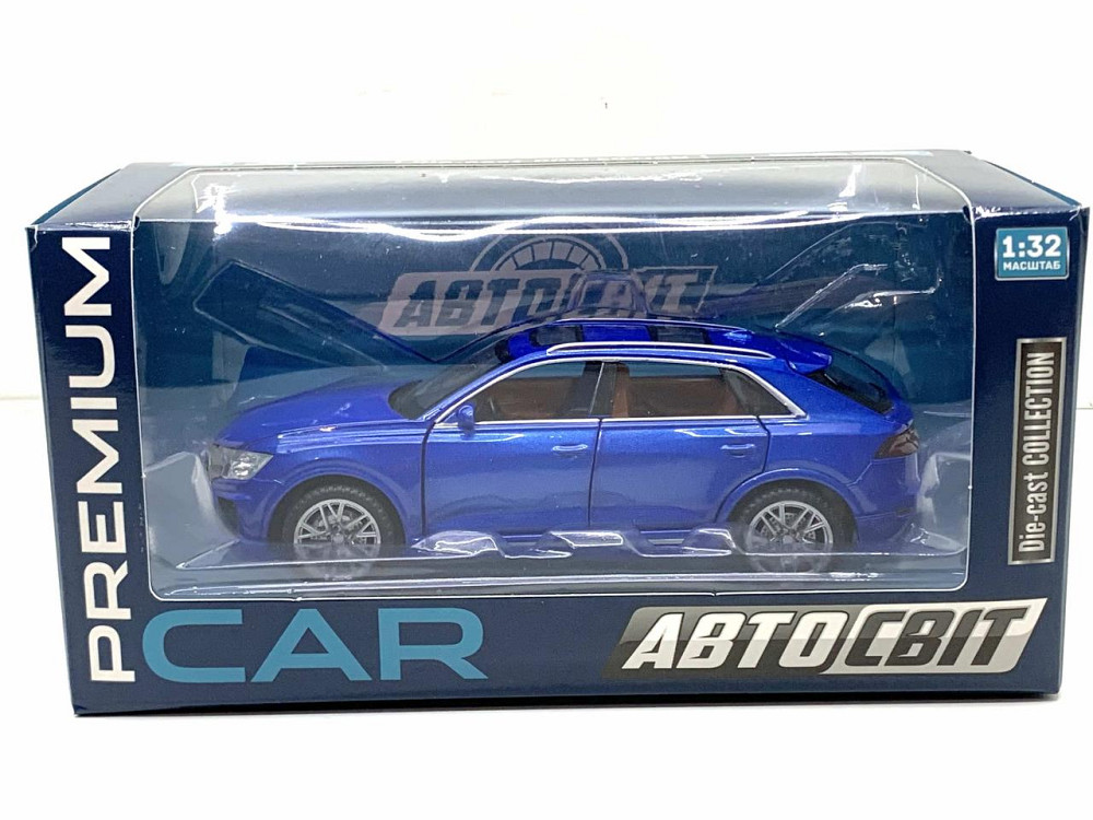 Машина Автосвіт Audi q8 інерційна відкриваються двері капот багажник 16см Синій (AP-1824) Чернигов - изображение 2