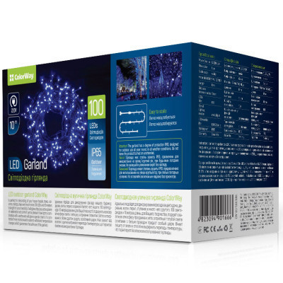 Гирлянда ColorWay IP65 10м 100Led голубой свет (CW-GO-100L10BL) Винница - изображение 1