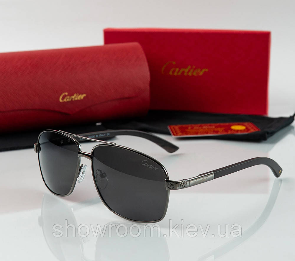 Мужские солнцезащитные очки с поляризацией Cartier (823200) Киев - изображение 1