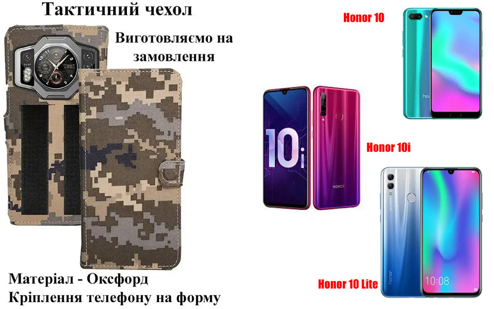 Тактический чехол для DOOGEE S80, S80 Lite, крепится к снаряжению на липучке Киев - изображение 1
