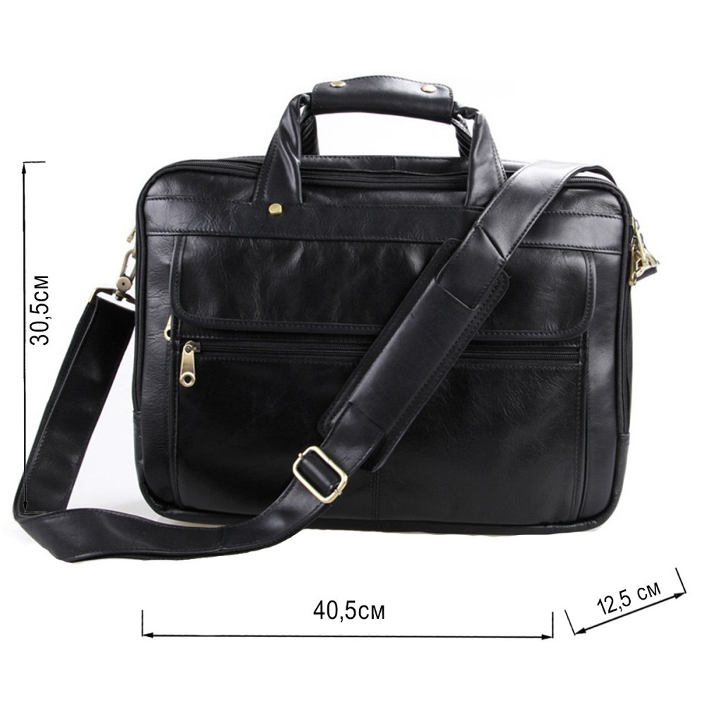 Сумка чоловіча для ноутбука 15.6 Чорна (Vintage) Київ - фото 7