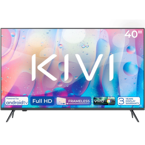 TV 40 Kivi 40F760QB FHD/DLED/T2/Android 11/2 x 8W/HDMI/Wi-Fi/VESA 200x200 M6/Black (40F760QB) Киев - изображение 1