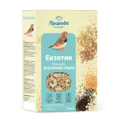 Корм для птиц Природа «Экзотик» для амадин и канареек 500 г (4823082410798) Винница