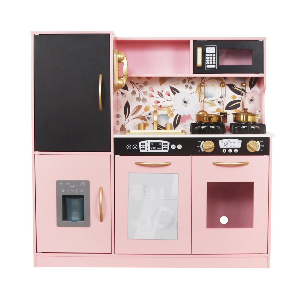 Дитяча дерев'яна ігрова кухня AVKO Ріміні Pink, звукові та світлові ефекти (40011946) для дітей Київ - фото 2