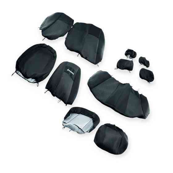 Чехлы Шевроле /заз Ланос съемные подголовники, 4 подголовника, черные ткань салона Мукачево