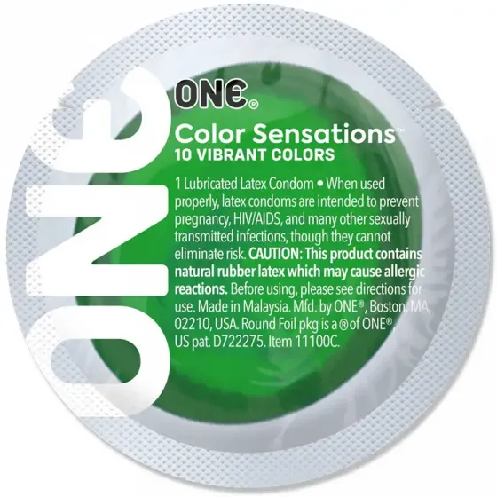 Презерватив ONE Color Sensations - ONE with nature (Emerald) 1 шт Львів