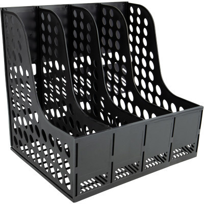 Лоток для паперів Axent вертикальний на 4 відділення збірний чорний (4042-01-A) Вінниця - фото 1