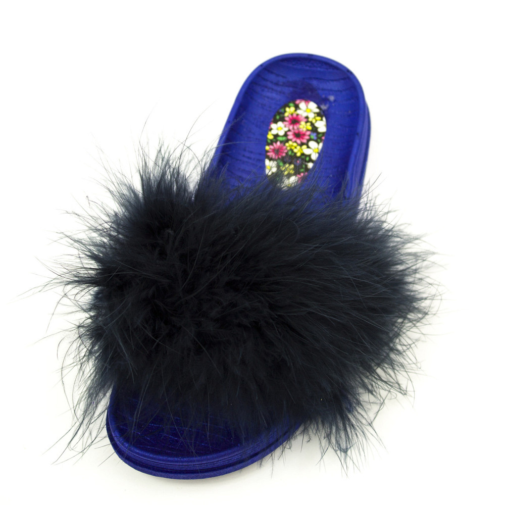 Детские шлепанцы девочка PaGo Пушистики лето синий Одесса - изображение 8