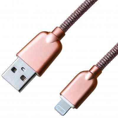 Дата кабель USB 2.0 AM to Lightning 1.0m 1.5A Rose Gold Grand-X (ML02RG) Винница