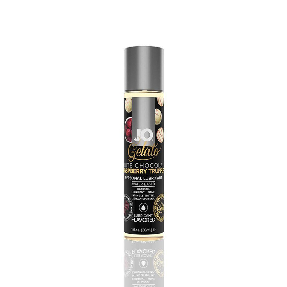 Смазка на водной основе JO GELATO White Chocolate Raspberry (30 мл) без сахара и парабенов Sex Aura Киев - изображение 1