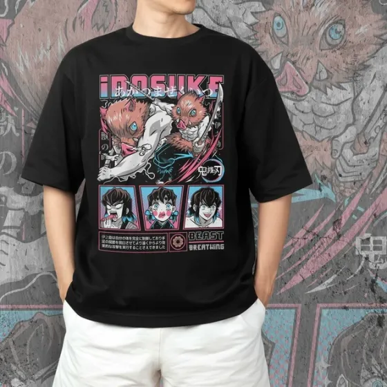 Футболка для підлітка хлопчика з принтом Клинок, рассекающий демонов Іноске Хашибіра 7 Розмір 160 Anime10960 Дніпро