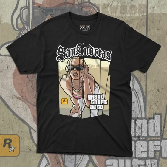 Футболка чоловіча з  принтом GTA San Andreas #1 Розмір 48 Anime0883 Дніпро