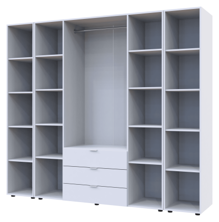 Комплект шкафов для одежды Doros Гелар (3 шт.) 231,4х49,5х203,4 см Белый (DRS-011175) Львов