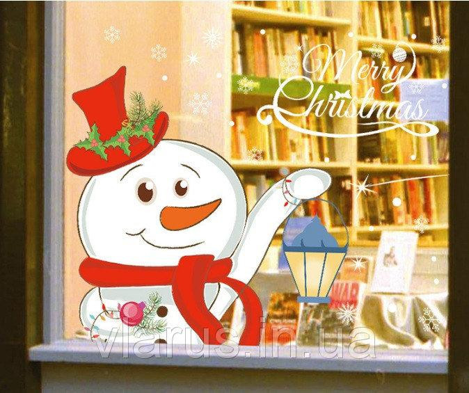 Новорічна наклейка декор Сенговик Київ - фото 2